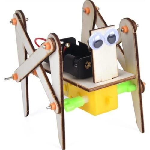 Electronic Crawling Robot Dog Toys For Kids DIY Assembled Model Technology Science Experiment Educational Toy For Child