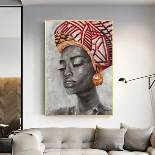 Graffiti Art Poster African Black Women and Prints Abstract African Girl Canvas Wall Art Room Living Room Wall Decoration