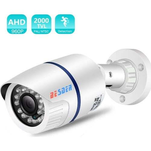 BESDER HD 720P/960P 2000TVL AHD Camera Outdoor Waterproof IP65 Infrared COMS Bullet Surveillance IR-CUT Night Vision CCTVCamera