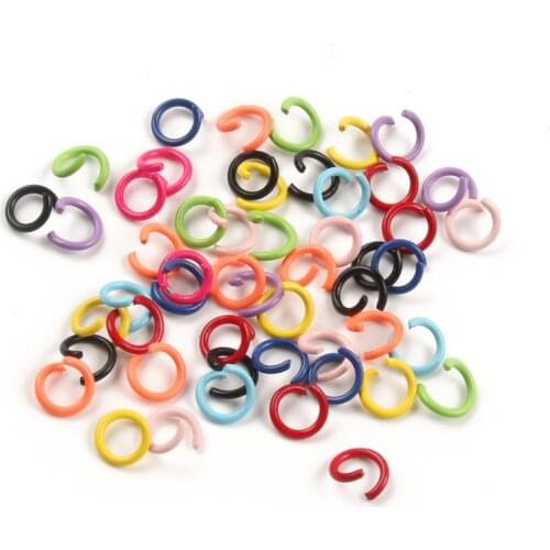 50pcs/Lot 8mm Metal Open Jump Ring Multicolor Split Loop Rings Bracelet Supplies for Jewelry Making Handmade DIY Accessories