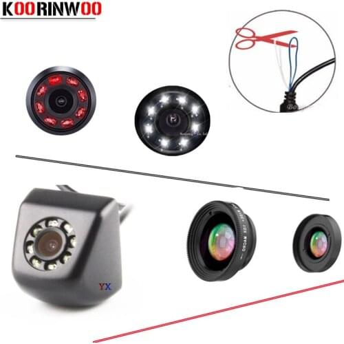 Koorinwoo Parking Front camera Car Rear view Camera Switch function 8 Lights Reversing Backup Car Detector Jalousie Night Vision