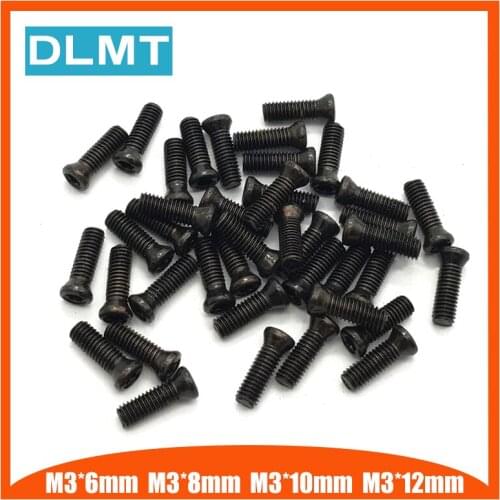 M3*6mm M3*7mm M3*8mm M3*10mm M3*12mm 50Pcs Insert Torx Screw for Replaces Carbide Inserts CNC Lathe