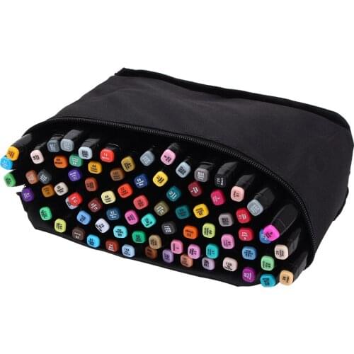 Professional Dual Tips Sketch Soft Brush Art Sketch 80-Color Art Markers Pen Set for Animation Design Highlighting