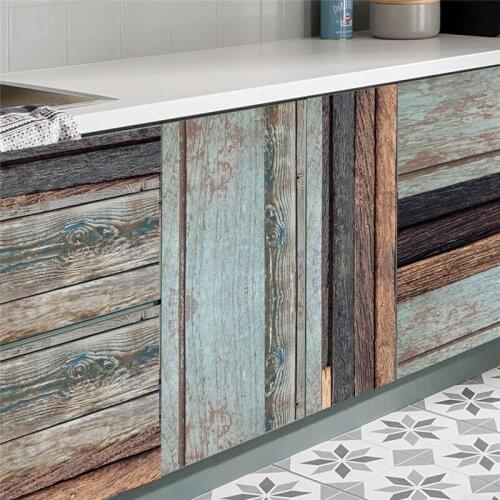 21x100cmx7pcs Retro Pattern Tile Floor Stair Sticker Bathroom Kitchen Decor Waterproof Wall Sticker Peel & Stick Art Wallpaper