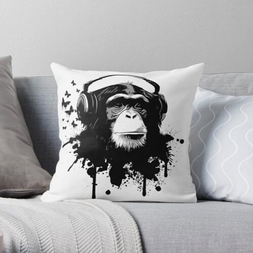 Monkey Business Throw Pillow Cushion Cover Polyester throw pillows case on sofa home living room car seat decor 45x45cm