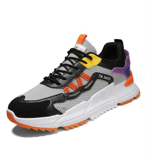 Newest Mesh Men Sneakers Casual Shoes Lace-up Lightweight Comfortable Breathable Zapatillas Hombre Patcahwork Mens Shoes