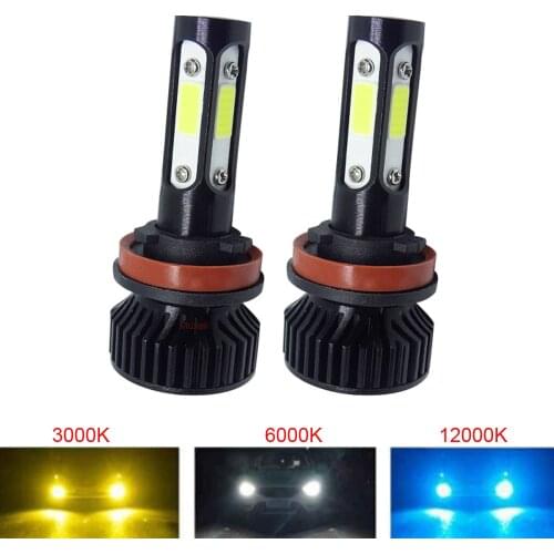New 4Sides Car Headlight Led H4 H1 H3 H7 H11 H8 H9 9005 9006 9007 9012 Fog Light Bulbs 80W 16000LM 6000K Car Auto Headlamps