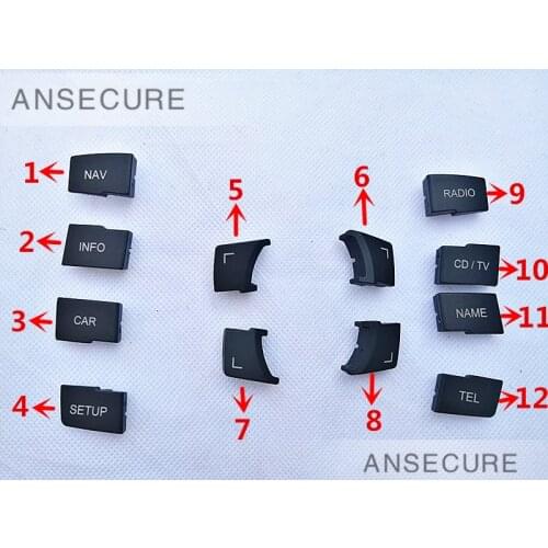 Central control Gear Shift Panel Multimedia Button switch Cover For Audi A6 C6 2005-2011