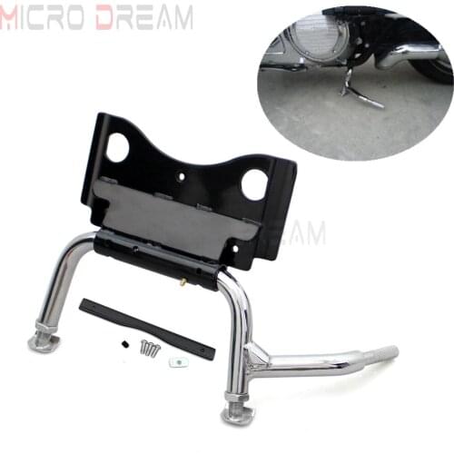 Adjustable Motorcycle Center Stand Support with Mounting Hardware Chrome Service Stand For Harley Touring FLH FLT 2009-Up