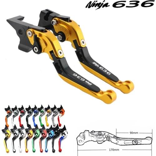 For Kawasaki ZX6R/636 ZX-6R 2007-2018 2008 2009 2010 2013 2014 2015 2016 2017 CNC Adjustable Motorcycle Brake Clutch Lever