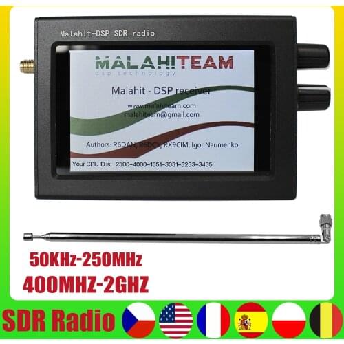 50KHz-2GHz Register Code Malachiet Sdr Radio Malahit Dsp Sdr Ontvanger Ondersteuning Online Dfu Update