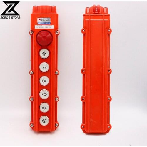 Silver Contact 6 Buttons and Emergency Switch CLD-63H(COB-63H)Waterproof Hoist Crane Pendant Control Station Cob63h Hoist Crane
