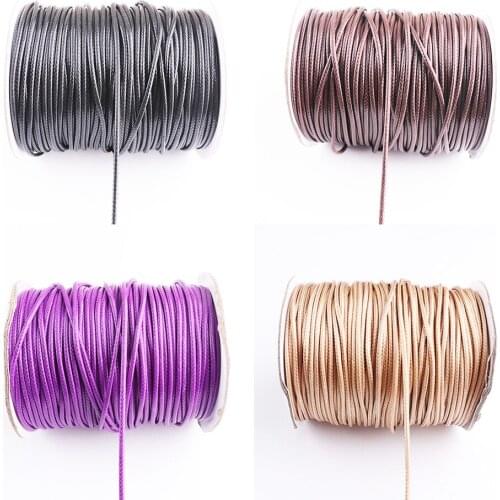 2mm Waxed beading cord Polyester Cord For Jewelry Making Necklace Bracelet Garment Leather Hand Stitching Shoes DIY Handmade