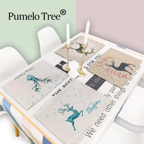 6 Pieces Christmas Decorations for Home Snowflake 42*32cm Tree Party Wedding Decor Gift Adornos De Navidad Placemat Kerst Xmas