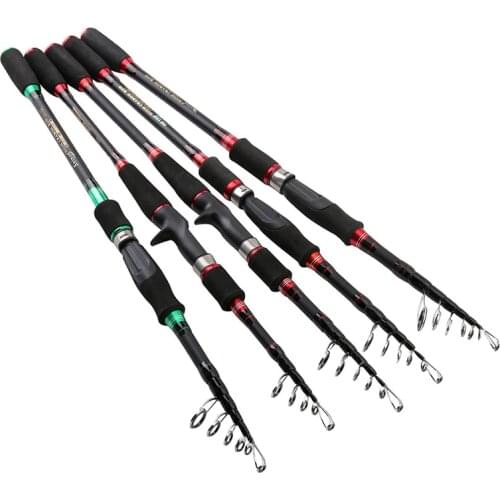 Telescopic Lure Fishing Rod Durable Carbon Fiber Sea Ocean Saltwater Lake Freshwater Fishing Rods