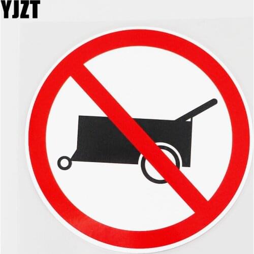 YJZT 11.5CMX11.5CM Prohibition Sign PVC Decal Warning Signs Car Sticker Label 11B-0291