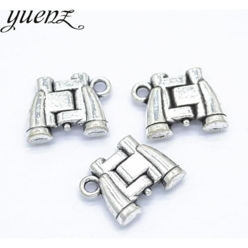 YuenZ 6 pcs Antique Silver color telescope Charm Bracelet Necklace Jewelry Making Handmade DIY 13*17mm J362