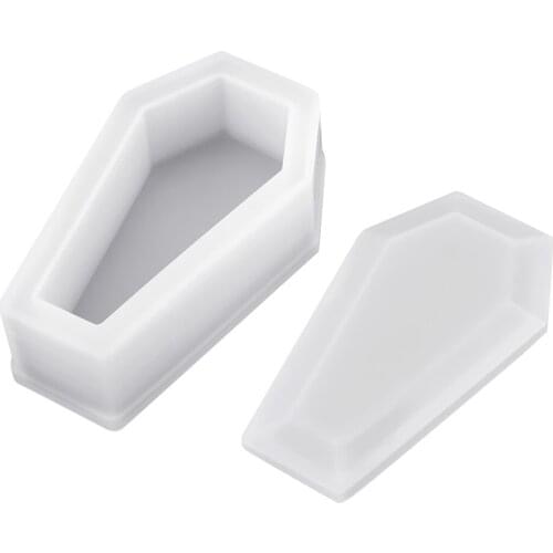 High Mirror Crafts Making Mould Dark Vampire Coffin Storage Box Mould DIY Crystal Epoxy Mold Home Decoration