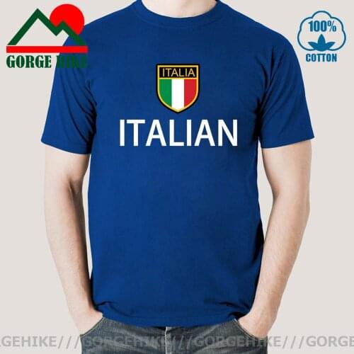GorgeHike Italian Sheild Logo T-Shirt Italy Emblem Jersey Shirt Blue National European Euro 2021 T-shirt Party Group Team tshirt