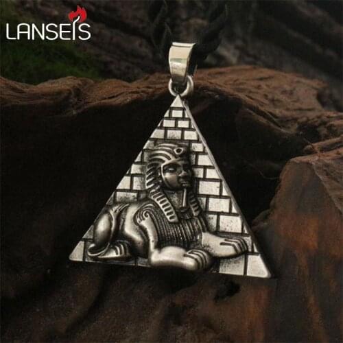 1pcs Egyptian Pharaoh Tut Portrait Pyramid ,High Relief Pendant