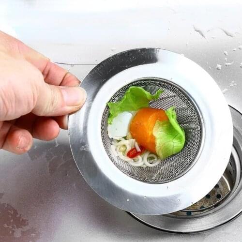 1PCS Portable Stainless Steel Strainer Kitchen Sink Filter Waste Collector Strainer Sink Drain Strainer Cover Kitchen Accessorie