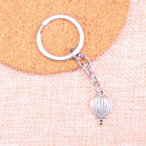 20pcs 21*13mm hot air balloon Pendants DIY Men Car Key Chain Ring Holder Keyring Souvenir Jewelry Gift