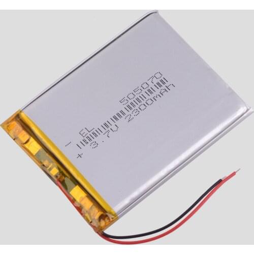 3pcs /Lot 3.7v lithium Li ion polymer rechargeable battery 505070 3.7V 2300mah For Digital Camera PSP GPS Tablet PCs PDA Tools