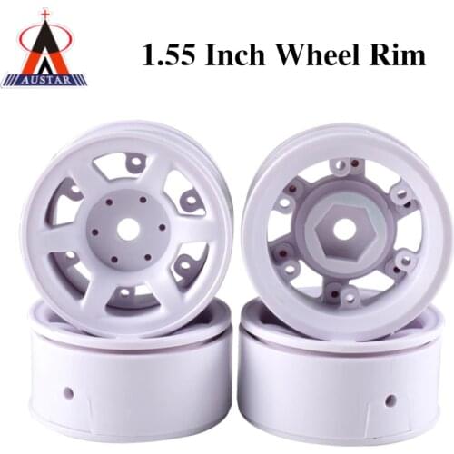 High Quality AUSTAR 4PCS Plastic 1.55 Inch RC Car Wheel Rim Hub for 1/10 RC Crawler Car Tamiya CC01 LC70 MST JIMNY