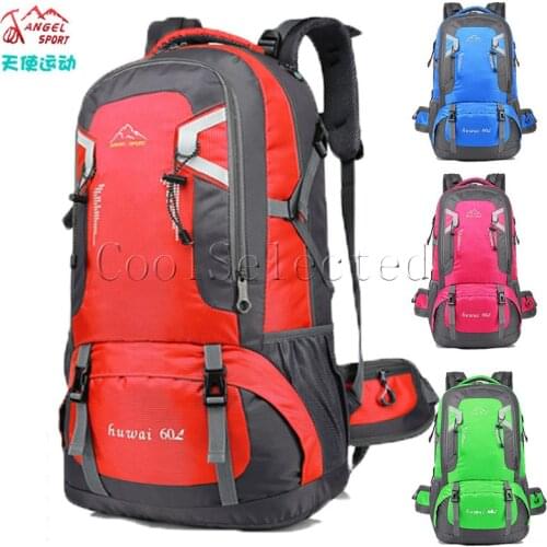 ANGEL SPORT Waterproof Climbing Backpack Rucksack 40L/60L Outdoor Bag Travel Backpack Camping Hiking Backpack Trekking Bag