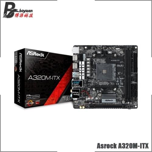 ASROCK A320M ITX A320M Mini-ITX AMD A320 DDR4 3200MHz,SATA 6Gbps,32G,Can support R3 R5 R7 R9 Desktop AMD CPU Socket AM4