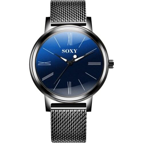 Luxury Mesh Ultra-thin Stainless Steel Belt Mens Fashion Quartz Sport Watches Business Casual Watch Man Clock Montre Homme 2021