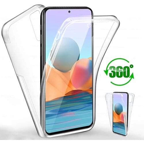 Covers On Redmy Note10 Pro Case 360° Full Body Transparent Soft Silicone Protect Shell for Redmi Note 10s 10 s Shockproof Coque