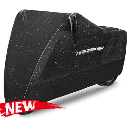 HEROBIKER Motorcycle Cover Outdoor Uv Protector Scooter Cover Bike Waterproof Dustproof Moto Rain Cover Indoor Lock-holes Design