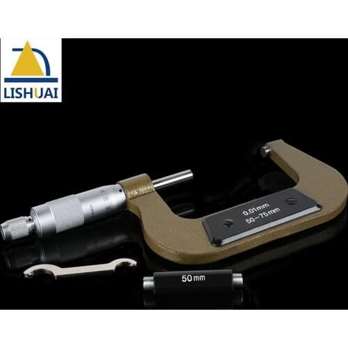 Range 50-75mm Accuracy 0.01mm Outside Micrometer Caliper Precision Measuring Tools High Quality