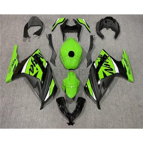 For Kawasaki Ninja 300 EX300 NINJA300 2013-2017 Full Car Fairing Kit, Ninja300 EX300 13-17 Body Black And Green Fairing