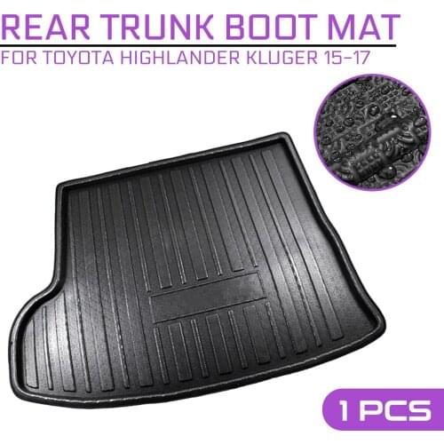For Toyota Highlander Kluger 2015 2016 2017 Car Floor Mat Carpet Rear Trunk Anti-mud Cover
