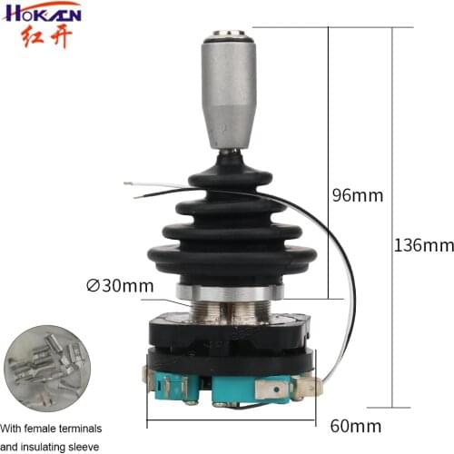 30mm Joystick Switch with Push Button Switch Momentary 4 position Latching Rocker Switch Monolever Cross Switch HKF4-11A-4