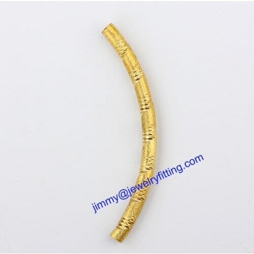 Jewelry findings Brass metal tube beads spacer beads Carved tube Beads for jewelry making 3*45*0.4mm