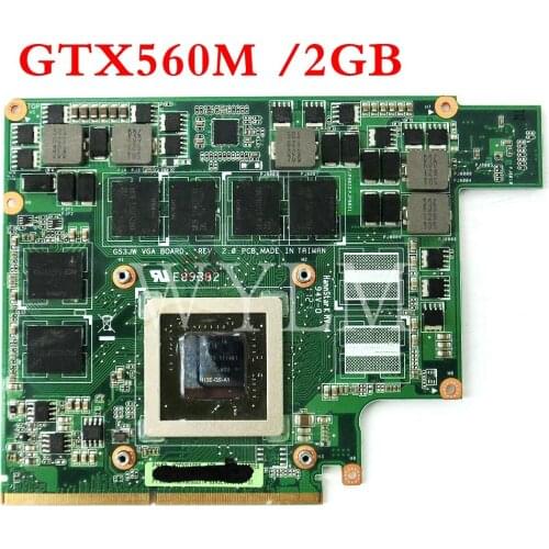 G53JW GTX560M 2GB N12E-GS-A1 For ASUS G73SW G73JW G53SW G53SX Laptopo VGA graphics card board 100% Tested Working