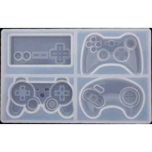 4-Styles Game Consoles Handle Pendant Silicone Resin Mold Game Controller Cake Fondant Mold Jewelry Baking Making Tools