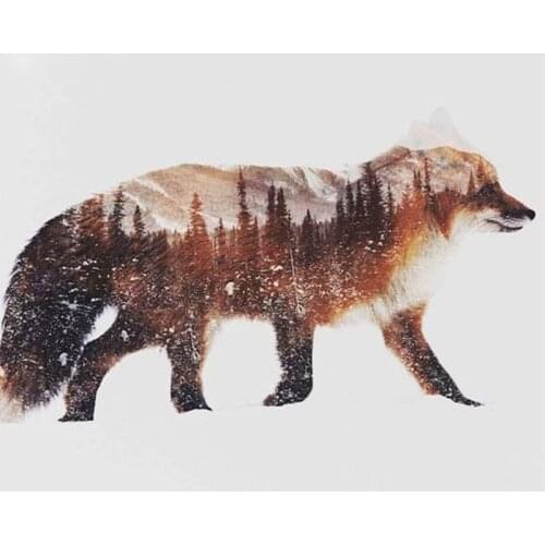 Canvas Printed Pictures Nordic Style Wall Artwork Animals Fox Paintings Modern Home Decoration Module Poster Kids Room Bedroom