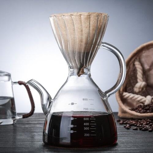 800ML coffee sharing pot coffee pot high temperature hand punch pot filter cup coffee integrated pot coffee tool