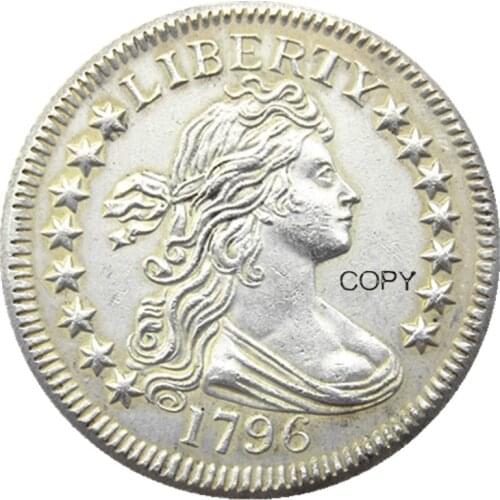 US 1796 Draped Bust Quarter Dollar Silver Plated Copy Coin