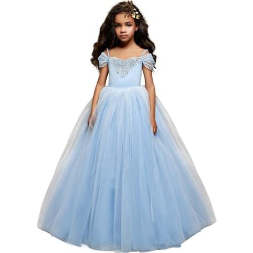 Pretty Dresses with Sleeveless Girls for Wedding Collection of 2019 Lace Ball Dress with a Sheer Neckline for Little Girls Luxur