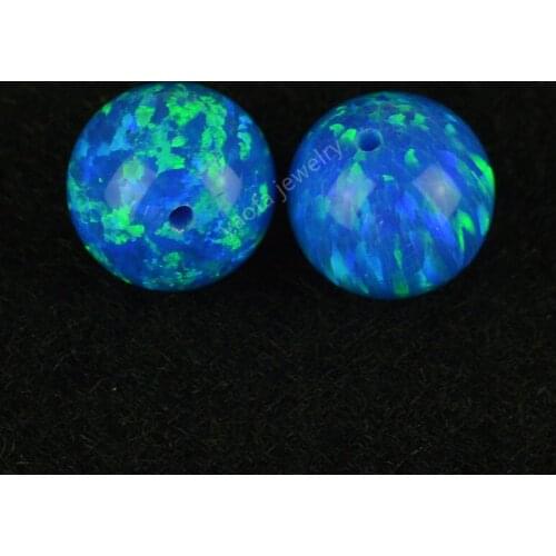 Round 6mm cabochon OP05 blue opal beads in 78 colors inventory or customization synthetic opal stone