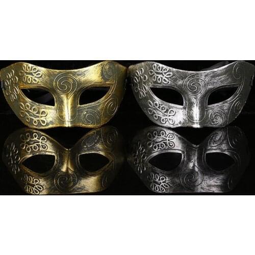 Hot Sale Lovely Men Burnished Antique Party Masks 2019 New Fashion Silver/Gold Venetian Mardi Gras Masquerade Party Ball Mask