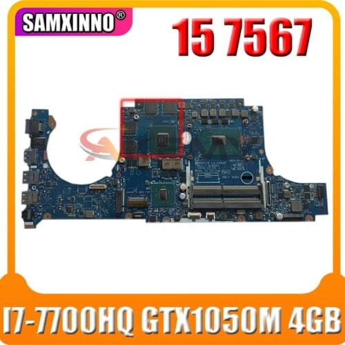Akemy For Dell Inspiron 15 7567 Laptop Motherboard With SR32Q I7-7700HQ GTX1050M 4GB CN-0P84C9 0P84C9 P84C9 LA-D993P