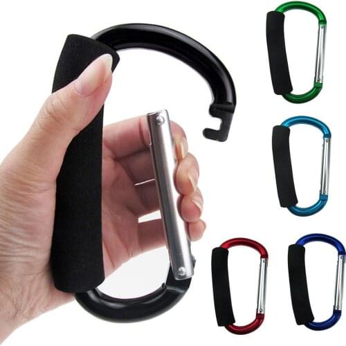 Metal Baby Pram Pushchair Stroller Hook Diaper Shopping Bag Clip Carabiner Great for carrying grocery bags perfect gifts for mom