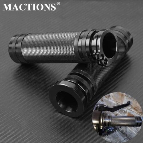 Motorcycle CNC 1"25mm Hand Grips Black Handlebar Aluminum For Harley Touring Road King Softail Dyna Fatboy Sportster XL 883 1200