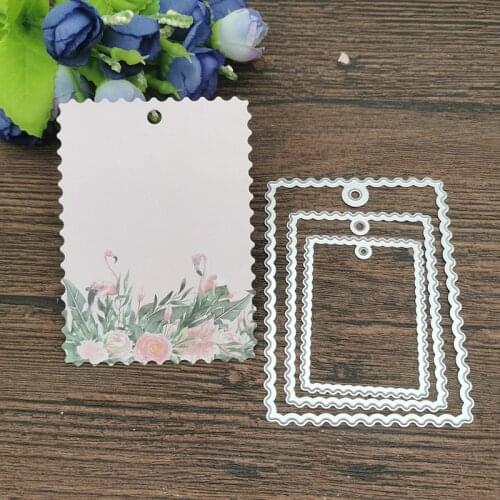 AOKEDIY 3pc label frame set Metal Cutting Dies Stencils For DIY Scrapbooking Decorative Embossing Handcraft Die Cutting Template